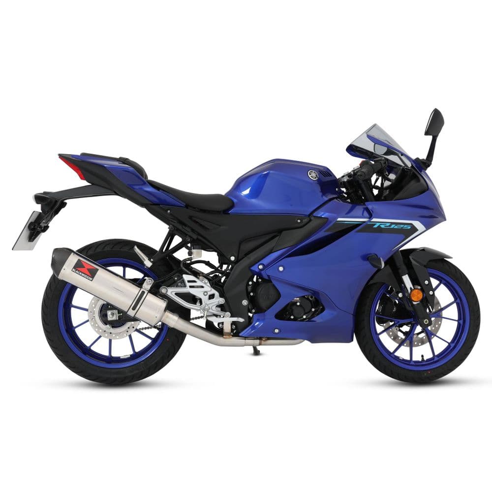 YZF - R 125 2025 - 2026 Exhaust System 400 mm Oval Stainless Steel ...