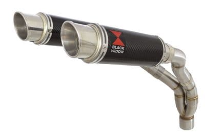 YZF R1 04-06 De-cat Twin Silencer Kit 230mm GP Round Carbon