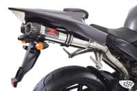 YZF R1 04-06 De-cat Twin Silencer Kit 300mm Oval Stainless Carbon Tips