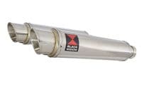 YZF R1 04-06 De-cat Twin Silencer Kit 350mm GP Round Stainless