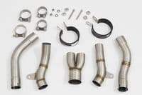 YZF R1 04-06 De-cat Twin Silencer Kit 350mm GP Round Stainless