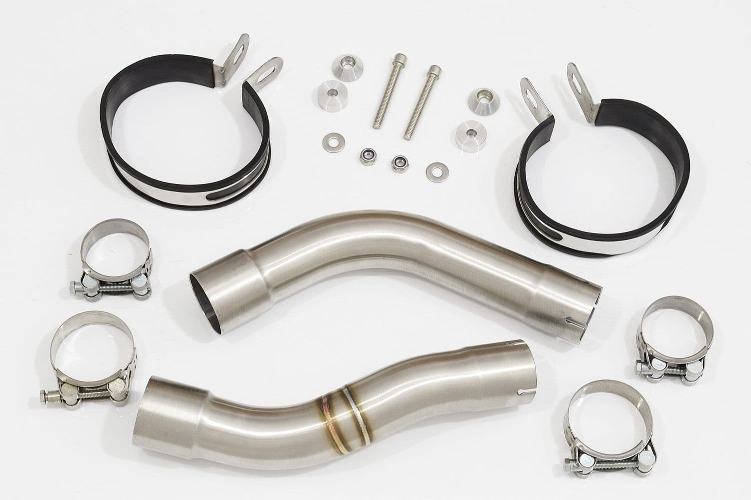 YZF R1 04-06 Twin Silencer Kit 200mm Oval Black Stainless