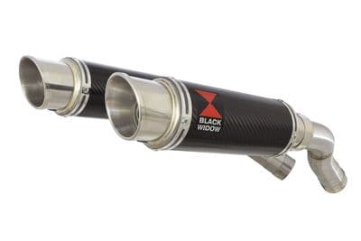 YZF R1 04-06 Twin Silencer Kit 230mm GP Round Carbon