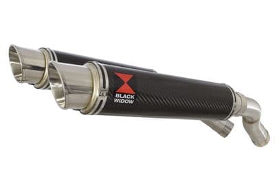 YZF R1 04-06 Twin Silencer Kit 350mm GP Round Carbon