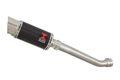 YZF R1 5PW 02-03 Exhaust Link Pipe + 200mm Round Carbon Silencer