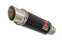 YZF R1 5PW 02-03 Exhaust Link Pipe + 230mm GP Round Black Stainless Silencer