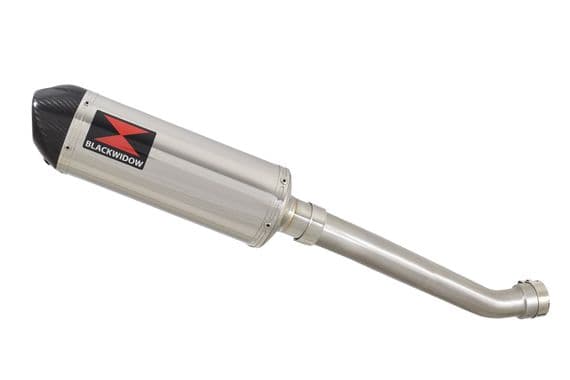 YZF R1 5PW 02-03 Exhaust Link Pipe + 300mm Oval Stainless Carbon Tip Silencer