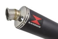 YZF R1 5PW 02-03 Exhaust Link Pipe + 300mm Round Black Stainless Silencer