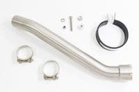 YZF R1 5PW 02-03 Exhaust Link Pipe + 360mm GP Round Stainless Silencer