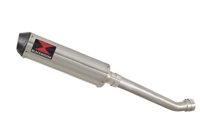 YZF R1 5PW 02-03 Exhaust Link Pipe + 370mm Round Stainless Carbon Tip Silencer