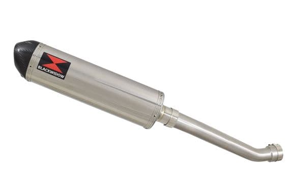 YZF R1 5PW 02-03 Exhaust Link Pipe + 400mm Oval Stainless Carbon Tip Silencer