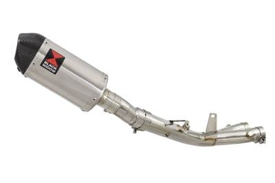 YZF - R1 R1M 2015 - 2025 Stainless De - Cat Collector + 200mm Oval Stainless Carbon Tip Silencer
