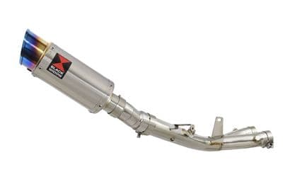 YZF - R1 R1M 2015 - 2025 Stainless De - Cat Collector + 200mm Round Blue Tip Stainless Silencer
