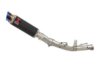 YZF - R1 R1M 2015 - 2025 Stainless De - Cat Collector + 230mm GP Round Blue Tip Carbon Silencer