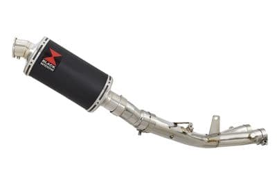 YZF - R1 R1M 2015 - 2025 Stainless De - Cat Collector + 230mm Oval Black Stainless Silencer
