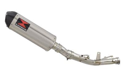 YZF - R1 R1M 2015 - 2025 Stainless De - Cat Collector + 300mm Oval Stainless Carbon Tip Silencer