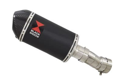 YZF - R1 R1M 2015 - 2025 Stainless Link Pipe + 200mm Oval Black Stainless Carbon Tip Silencer