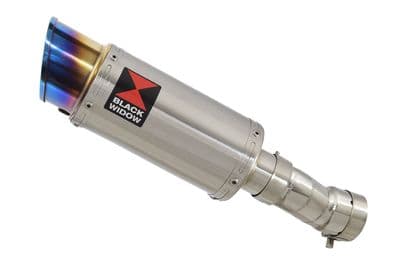 YZF - R1 R1M 2015 - 2025 Stainless Link Pipe + 200mm Round Blue Tip Stainless Silencer
