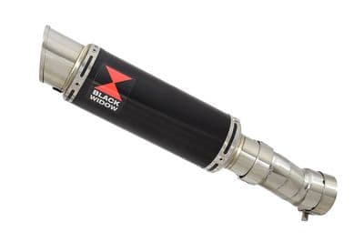 YZF - R1 R1M 2015 - 2025 Stainless Link Pipe + 230mm GP Round Black Stainless Silencer