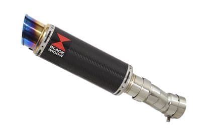 YZF - R1 R1M 2015 - 2025 Stainless Link Pipe + 230mm GP Round Blue Tip Carbon Silencer