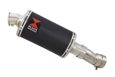 YZF - R1 R1M 2015 - 2025 Stainless Link Pipe + 230mm Oval Black Stainless Silencer