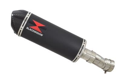 YZF - R1 R1M 2015 - 2025 Stainless Link Pipe + 300mm Oval Black Stainless Carbon Tip Silencer