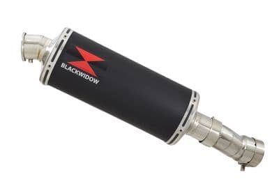 YZF - R1 R1M 2015 - 2025 Stainless Link Pipe + 300mm Oval Black Stainless Silencer