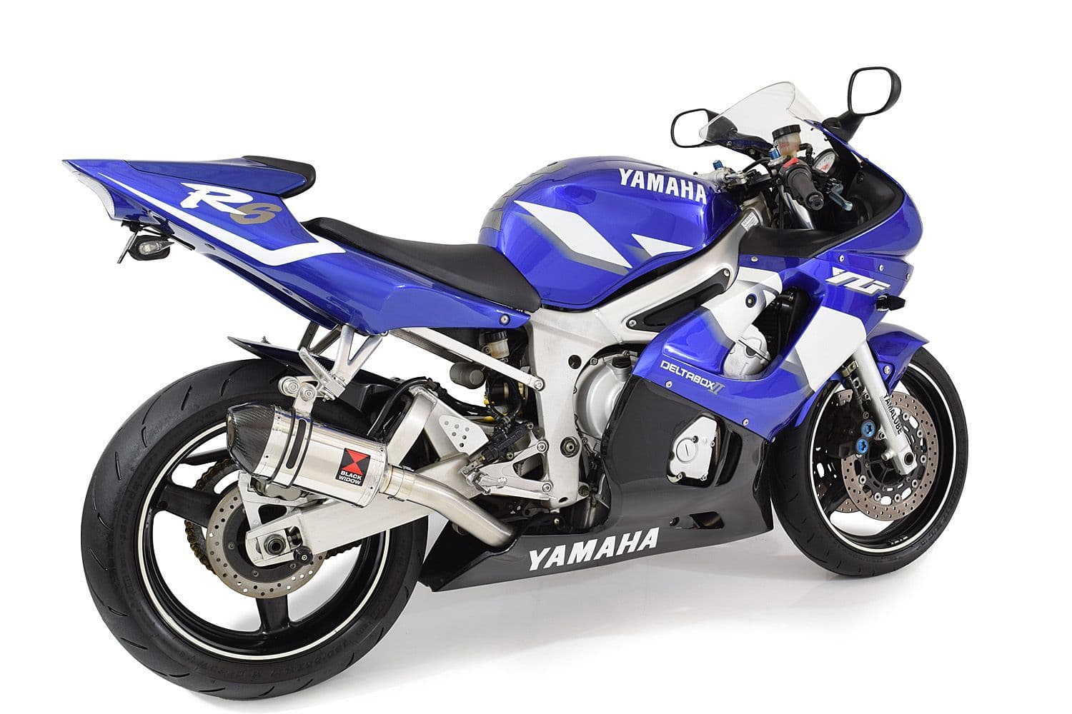 YZF-R6 1998-2002 Exhaust Silencer 200mm Oval Stainless Carbon Tip