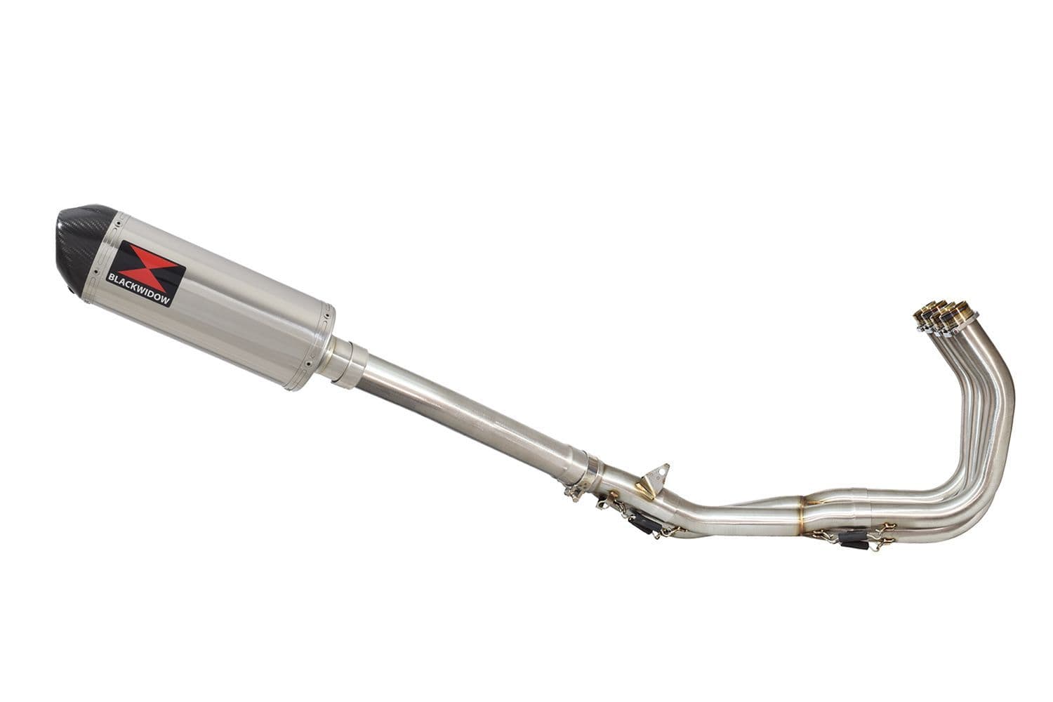 YZF-R6 2003-2005 De-Cat Exhaust System 300mm Oval Stainless Carbon