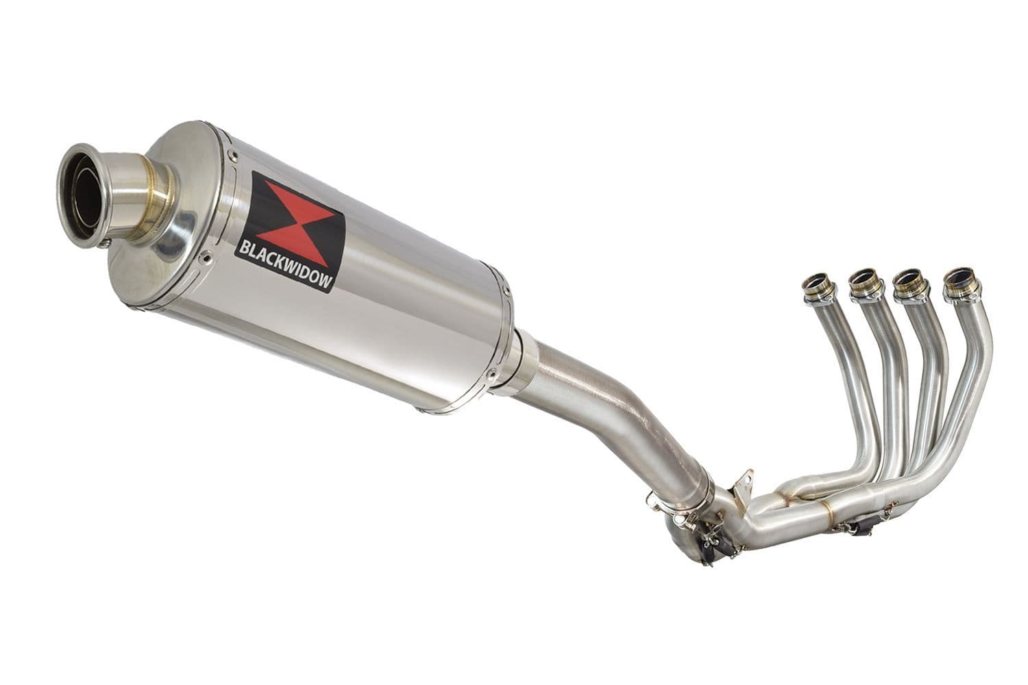 YZF-R6 2003-2005 De-Cat Exhaust System 300mm Oval Stainless Silencer
