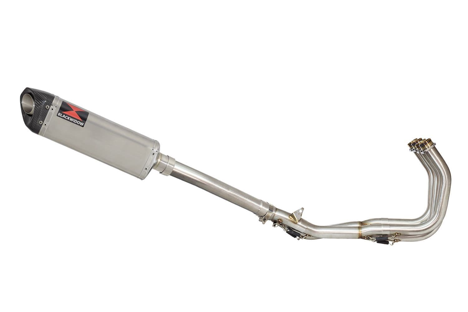 Ｌa YZF-R6 2003-2005 De-Cat Exhaust System 350mm Tri Oval Stainless