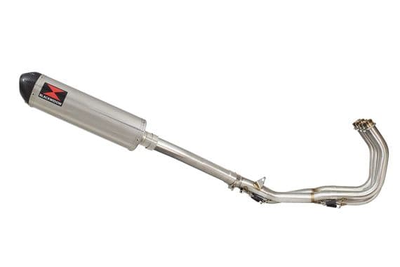 YZF-R6 2003-2005 De-Cat Exhaust System 400mm Oval Stainless Carbon Silencer