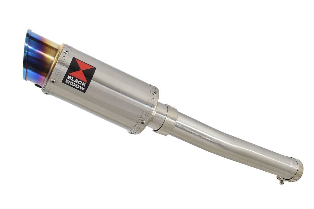 YZF-R6 2003-2005 Exhaust Silencer Kit 200mm Round Stainless & Blue Tip
