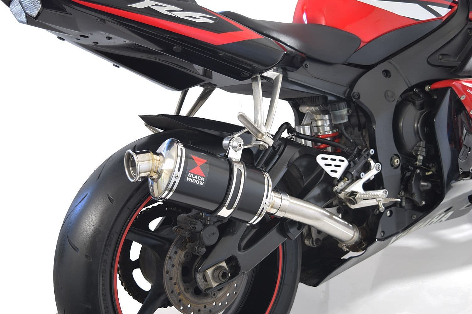 YZF-R6 2003-2005 Exhaust Silencer Kit 230mm Oval Black Stainless