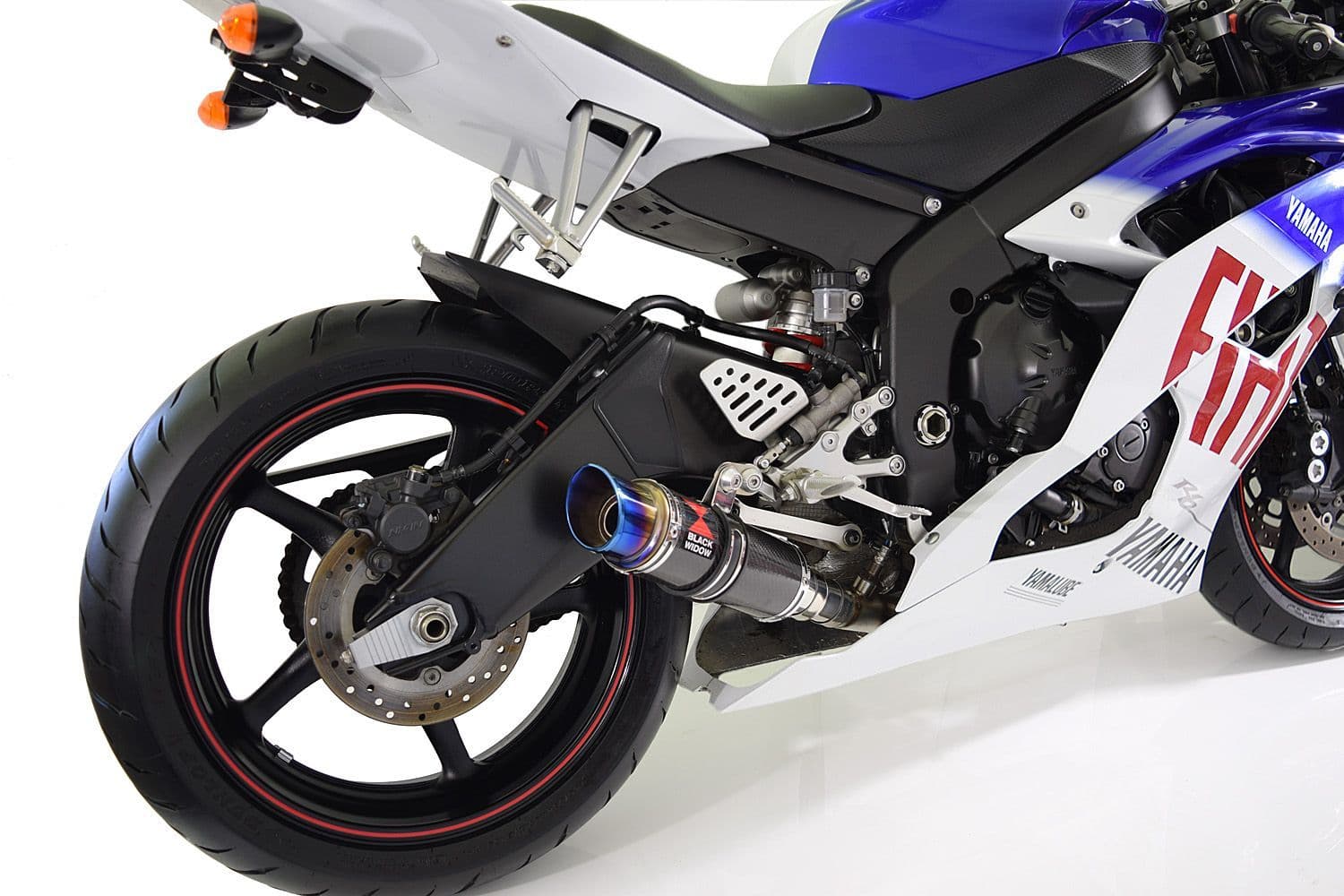 YZF - R6 2006 - 2025 RJ27 Silencer Kit 230mm GP Round Blue Tip Carbon