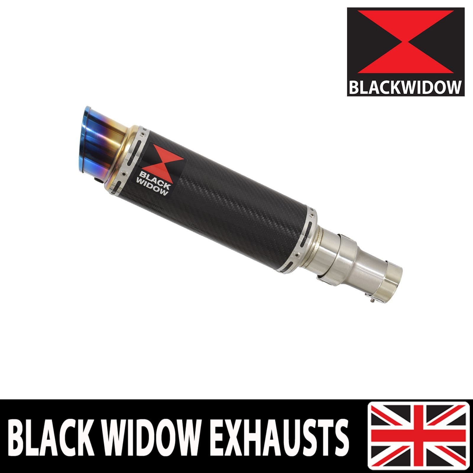 YZF - R6 2006 - 2025 RJ27 Silencer Kit 230mm GP Round Blue Tip Carbon