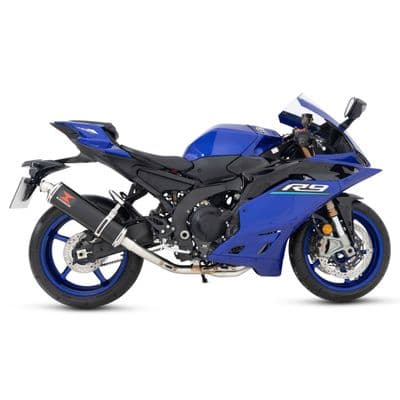 YZF - R9 2024 - 2026 De - Cat Exhaust System 400 mm Oval Black Stainless Steel Silencer