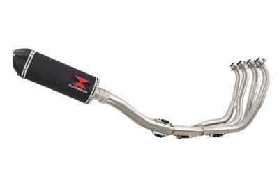 YZF1000 R Thunderace 1996-2003 Exhaust System 300mm Oval Black Stainless Carbon Tip Silencer