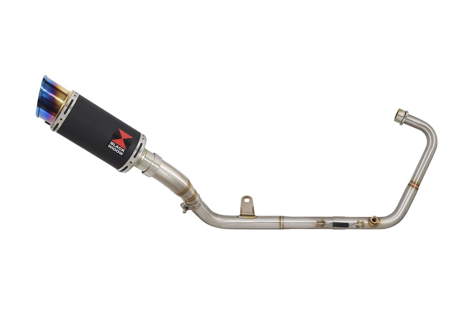 DLS Performance Slip-On Exhaust Link Pipe For Kawasaki Ninja 125 & Z125 – Blue Tip (2018-2024)