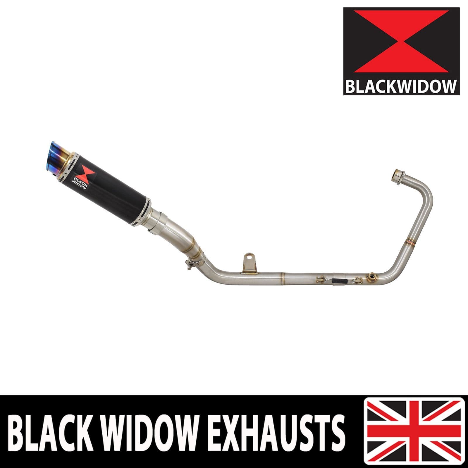 Z 125 2018 - 2024 Exhaust System 230mm GP Round Blue Tip Black