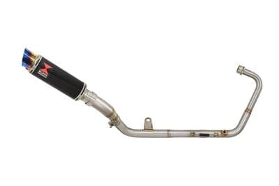 Z 125 2018 - 2024 Exhaust System 230mm GP Round Blue Tip Black Stainless Silencer