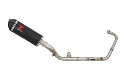 Z 125 2018 - 2024 Exhaust System 300mm Oval Black Stainless Carbon Tip Silencer