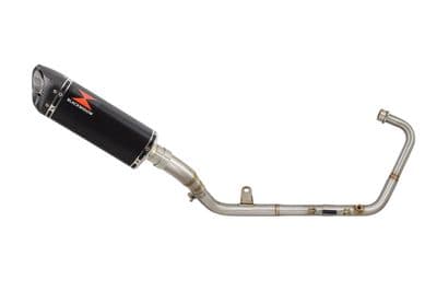 Z 125 2018 - 2024 Exhaust System 300mm Tri Oval Black Stainless Carbon Tip Silencer