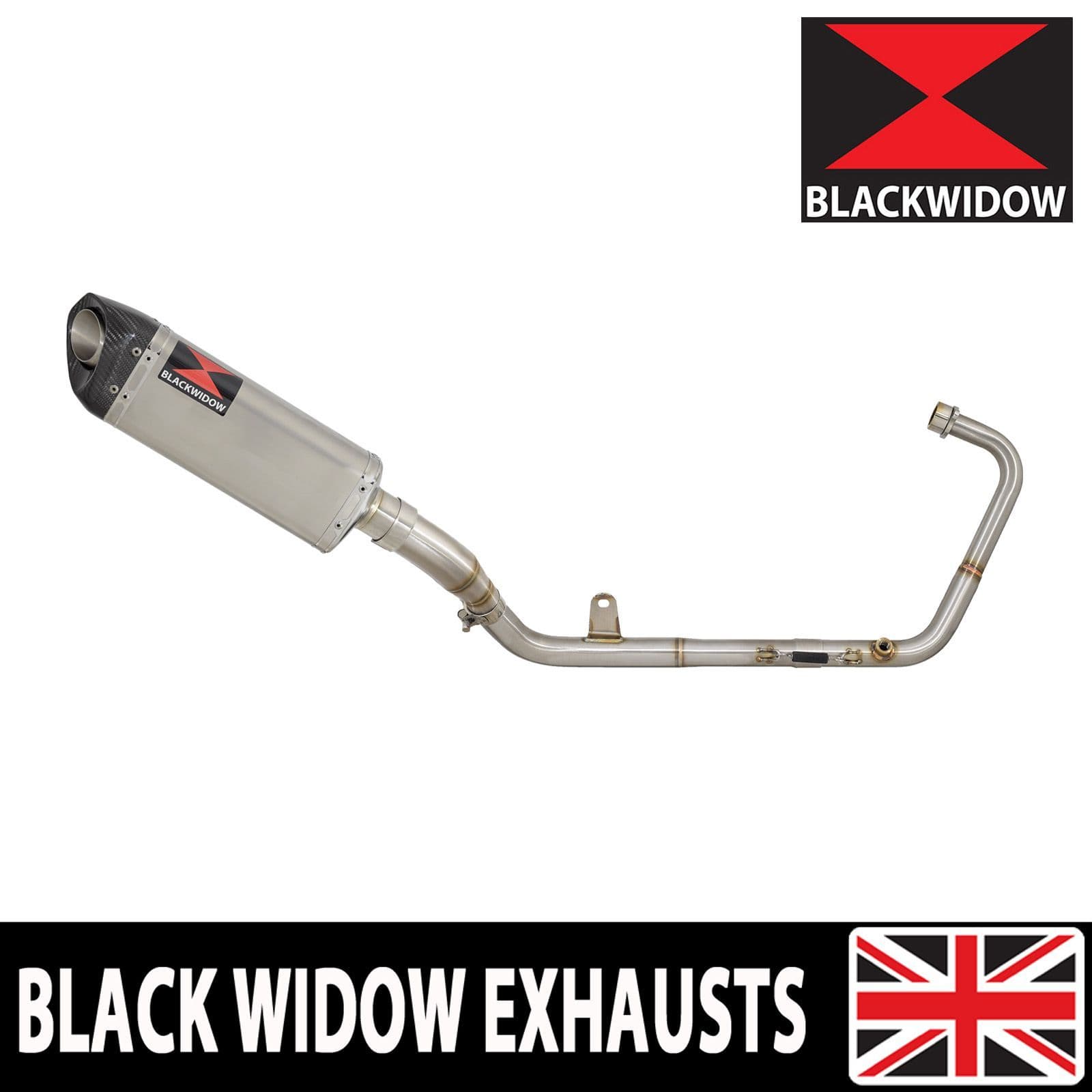 Z 125 2018 - 2024 Exhaust System 300mm Tri Oval Stainless Carbon