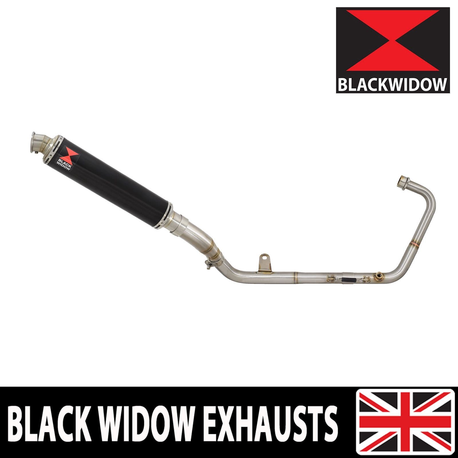 ｍ Z 125 2018 - 2024 Exhaust System 350mm Round Black Stainless Silencer