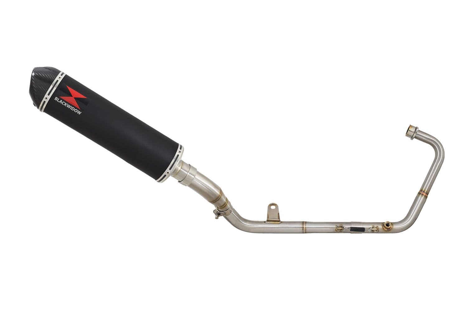 Ains225です。 Z 125 2018 - 2024 Exhaust System 400mm Oval Black Stainless Carbon
