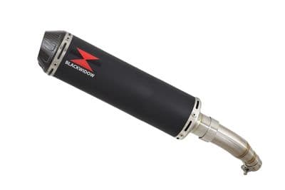 Z 250 SL Exhaust Silencer 370mm Round Black Stainless Carbon Tip