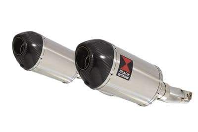 Z1000 10-19 4-2 Exhaust Silencers 200mm Oval Stainless Carbon Tip