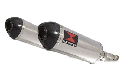 Z1000 10-19 4-2 Exhaust Silencers 300mm Oval Stainless Carbon Tip
