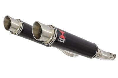 Z1000 10-19 4-2 Exhaust Silencers 350mm GP Round Black Stainless